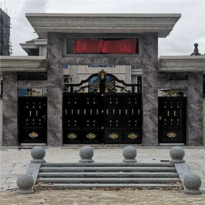 汕尾陆丰上英沿海公路雅智园装置铝艺大门维修工程