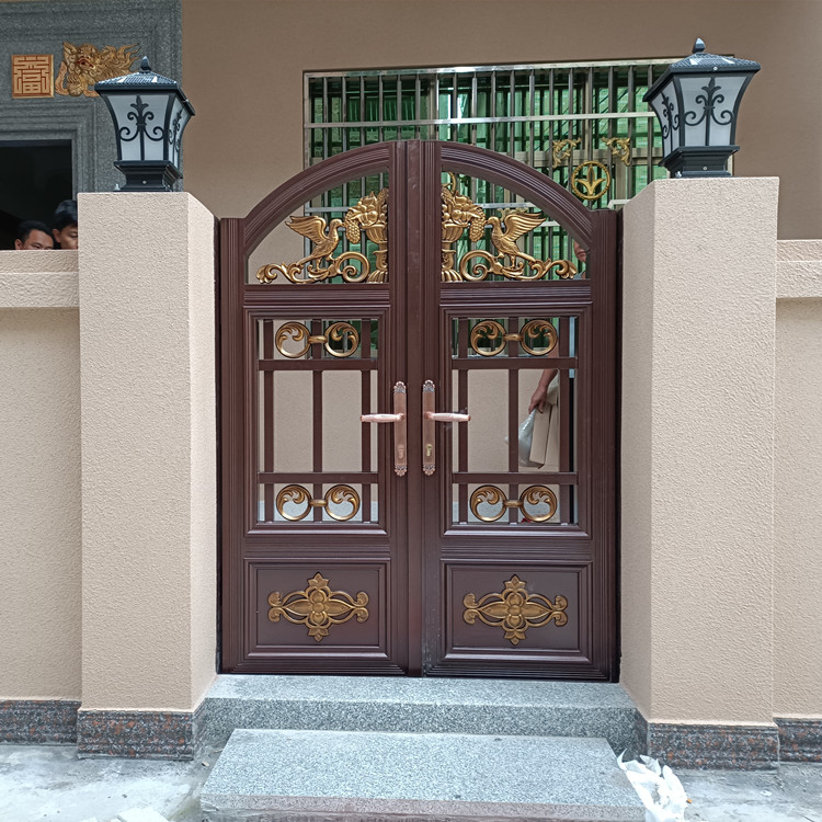 揭阳普宁龙坑村装置别墅铝艺门项目