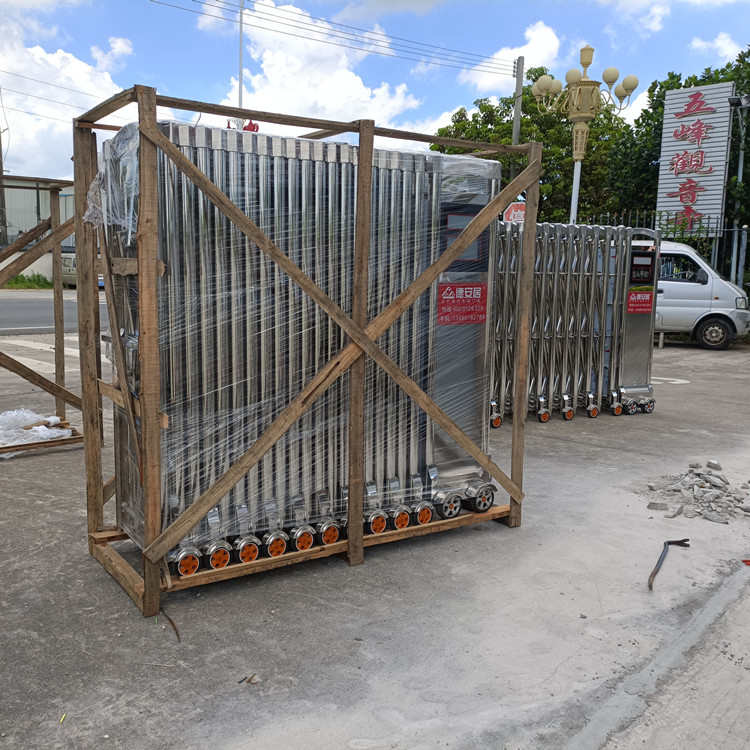 汕尾市陆丰五峰观音寺装置电动伸缩门项目